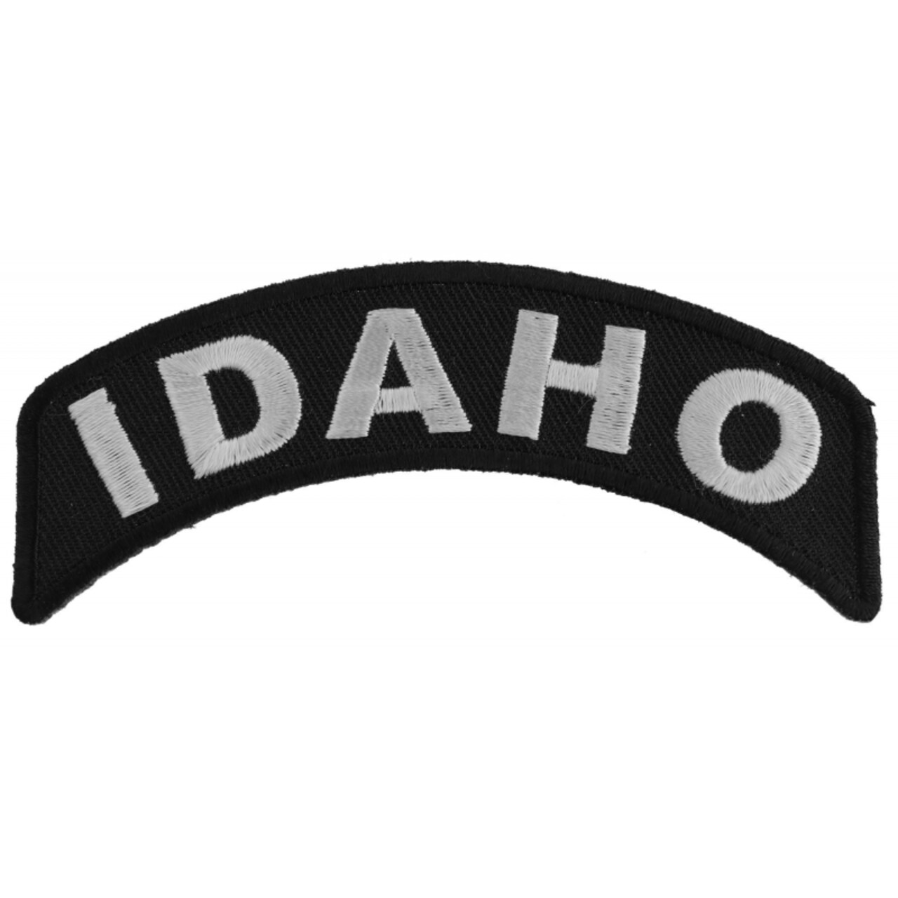 Patch, Small Embroidered Rocker (Iron-On or Sew-On), Idaho State Patch, 4" x 1.75" Arch